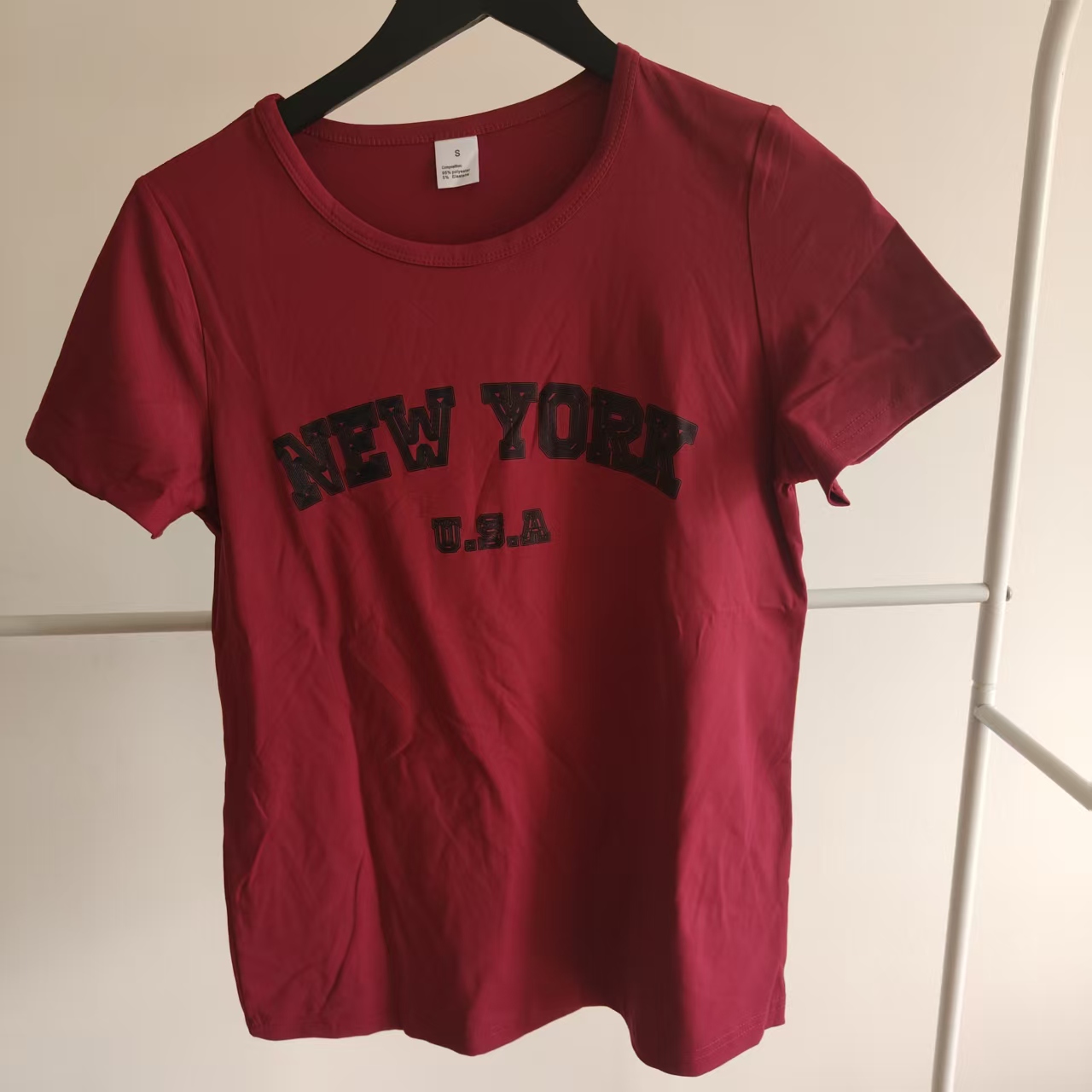 2fd098b6da0f39845efe2dcdf73b0b91 Women’s NEW YORK U.S.A Print T-Shirt - Image 1